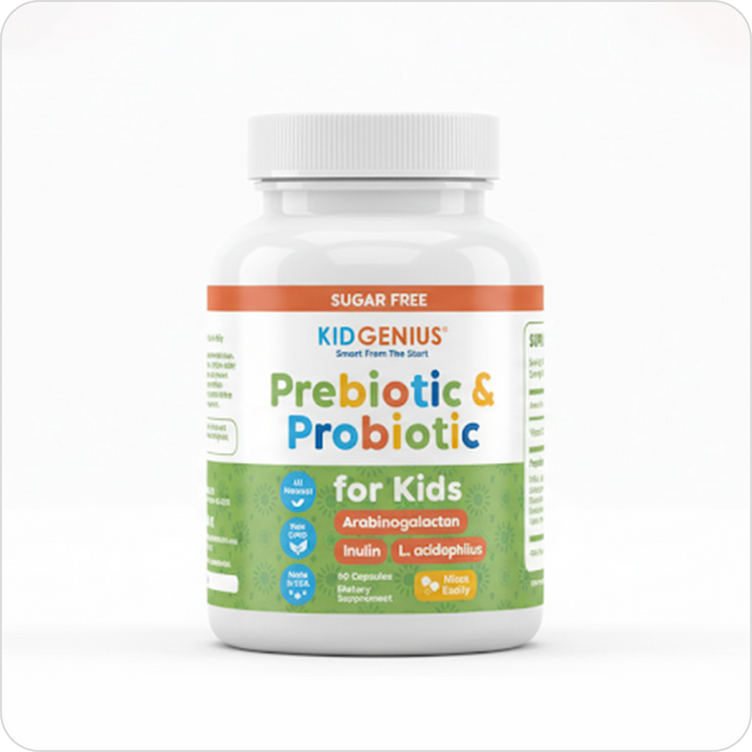 KidGenius All Natural Digestion Supplement - Prebiotic and Probiotic for Digestion